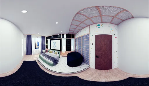 Playful Modern Bedroom  Interior