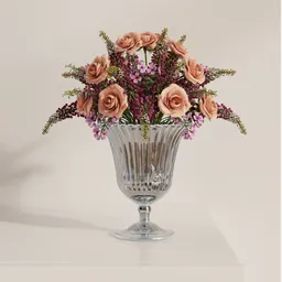 Blush Rose Glass Vase