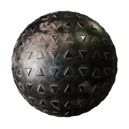 Rusted Industrial Triangle Metal Floor