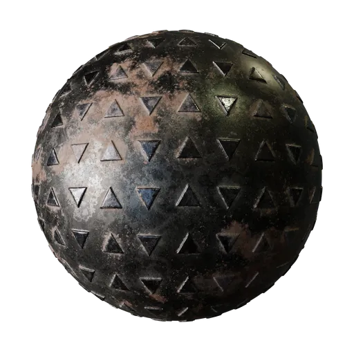 Rusted Industrial Triangle Metal Floor