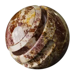 Plum Gold Breccia Marble