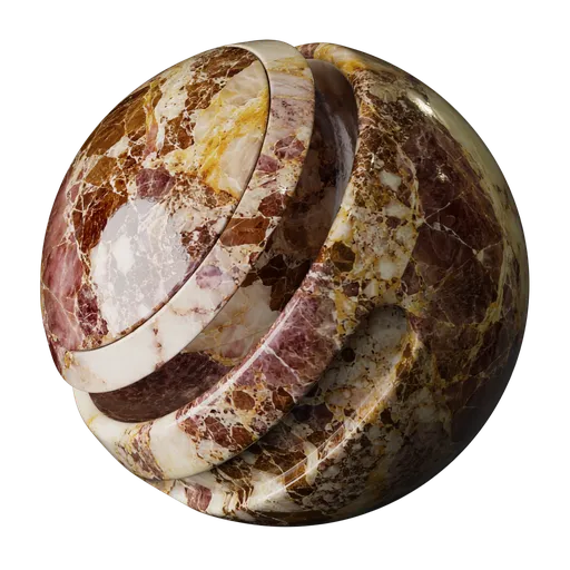 Plum Gold Breccia Marble