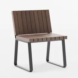 Backed Single Bench