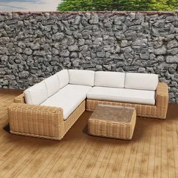 Rattan Sectional Sofa Set
