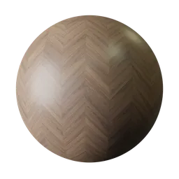 High-resolution PBR chevron pattern walnut texture for realistic 3D rendering in Blender and other software.