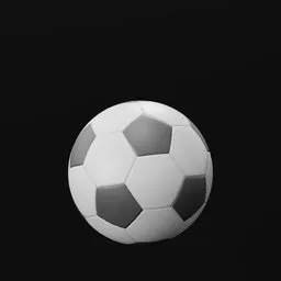 High-quality 3D soccer ball model with distinct pentagon patterns, ideal for Blender animation and rendering.