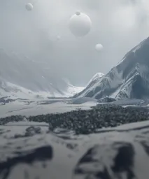 Snow Storm Animation Render With Eevee