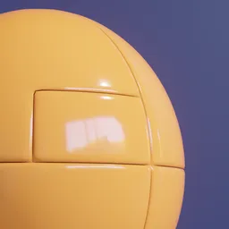 Yellow 3D model demonstrating Geometry nodes for creating gaps, optimized for Blender, without affecting subdivision surfaces.