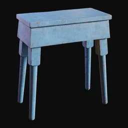 1800s Rustic Work Stool Painted