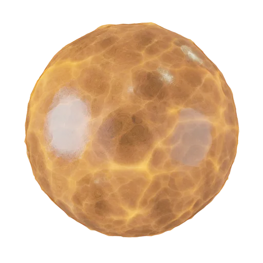 Orange crystal glass