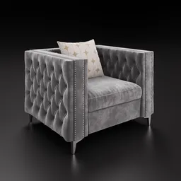 Lorreto Velvet Armchair