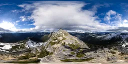 Canadian Mountain Landscape Cloudy Sky