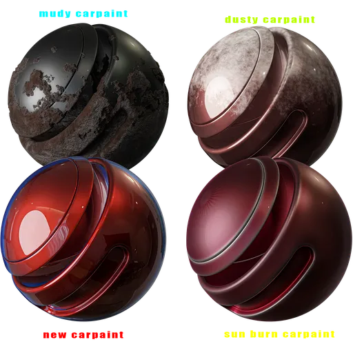 Procedural car paint for any use