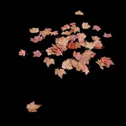 Realistic Autumn Leaf Ground Scatter