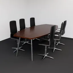 Office table and chairs