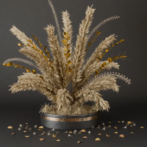 SJ-boho minimal pampas arrangement