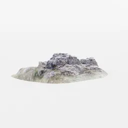 Detailed low-poly 3D cambrian rock model suitable for Blender rendering and landscape scenes.