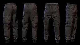 Realistic 3D Cargo Jogger Pants