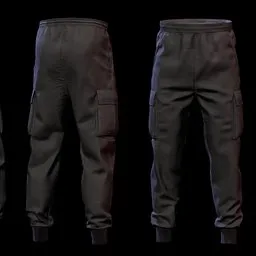 Realistic 3D Cargo Jogger Pants