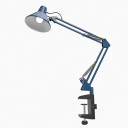 Adjustable Clamp Desk Lamp - Blue