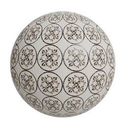 Custom waterjet marble medallion
