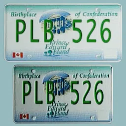 Prince-Edouard Island Licence plate PL