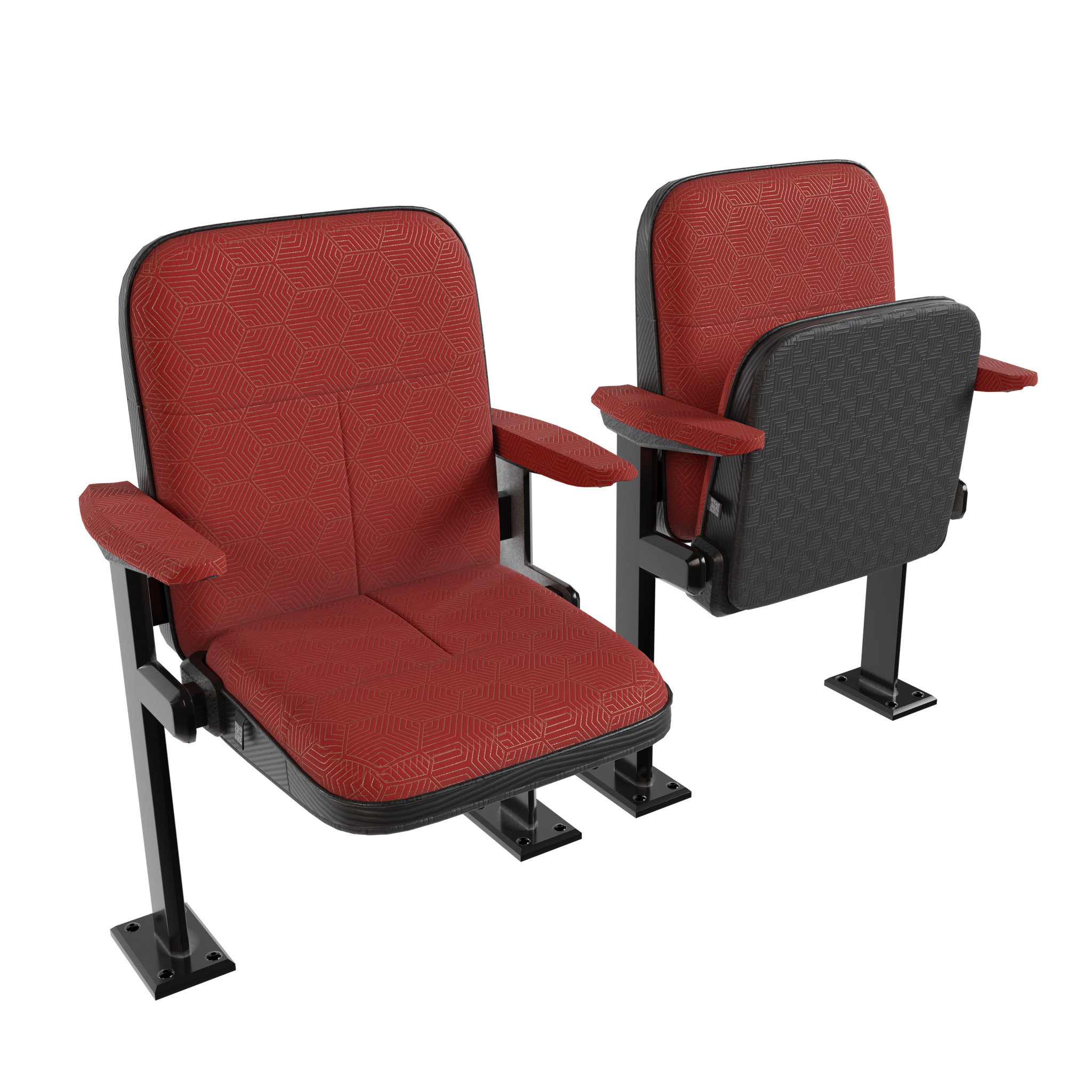 Theater chair | Chairs models | BlenderKit, image size:2048x2048
