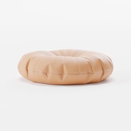 Circular Leather Pillow