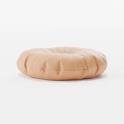 Circular Leather Pillow