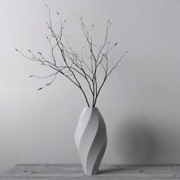 Decorative vase with branches