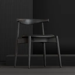 CH20 Elbow Chair by Hans J. Wegner Black