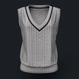 Gray Knitted Vest