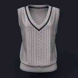 Gray Knitted Vest