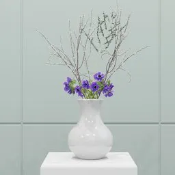 Purple Anemone Spring Arrangement