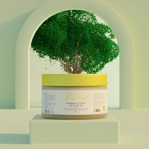 Product visualization scene for cream