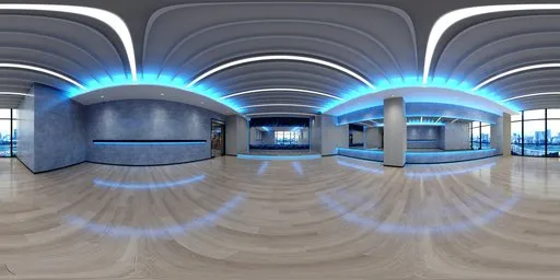 Blue Panel Light Dance Studio