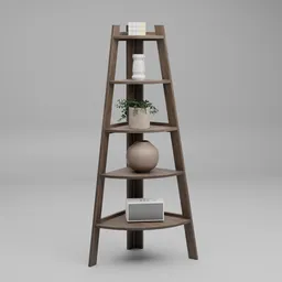 Modern Corner Ladder Shelf