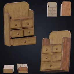Antique Wooden Apothecary Cabinet