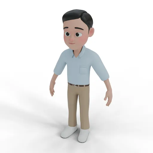 Minimalist Stylized Male Character