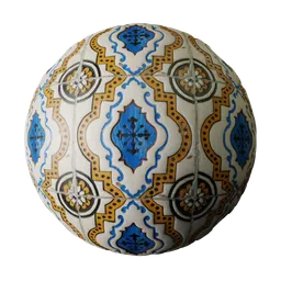 Blue Crest Medallion Tile