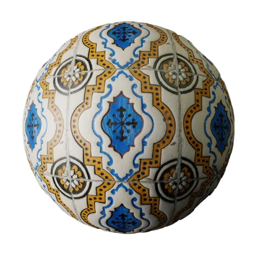 Blue Crest Medallion Tile