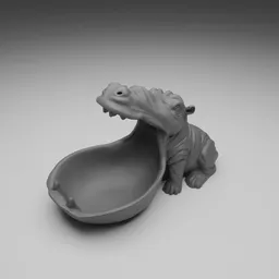 Hippo Bowl – 3D Printable Model