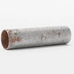 Rustic textured 3D ventilation pipe model for Blender, ideal for exterior scenes and urban decay environments.