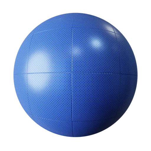 High-resolution PBR floor material featuring blue tiny box tiles suitable for Blender 3D applications.
