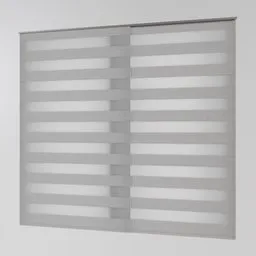 "3D model of elegant curtain for Blender 3D scene, featuring horizontal blinds and soft lighting. Perfect for adding a touch of sophistication to your interior design projects. Created with attention to detail by Harvey Quaytman."