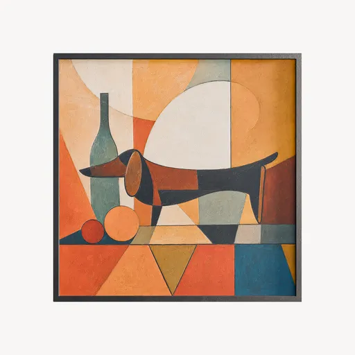 Abstract Painting Cubism-Inspired
