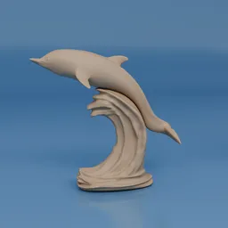 Surfing Dolphin Clay