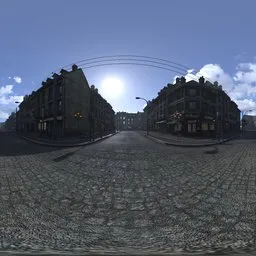 Empty Historic City Street