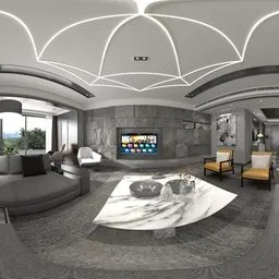 Living room warm light