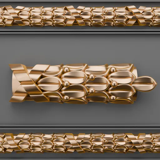 Detailed classic 3D ornament, ideal for enhancing Blender modeling projects with intricate and elegant designs.